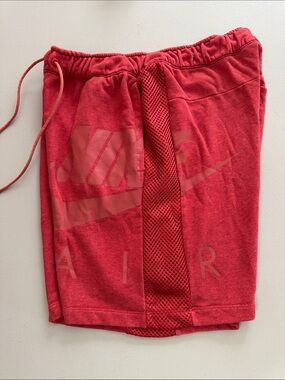 Nike Men's Red Athletic Shorts with Mesh Panel